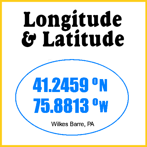 Wilkes-Barre Latitude & Longitude Bumper Sticker